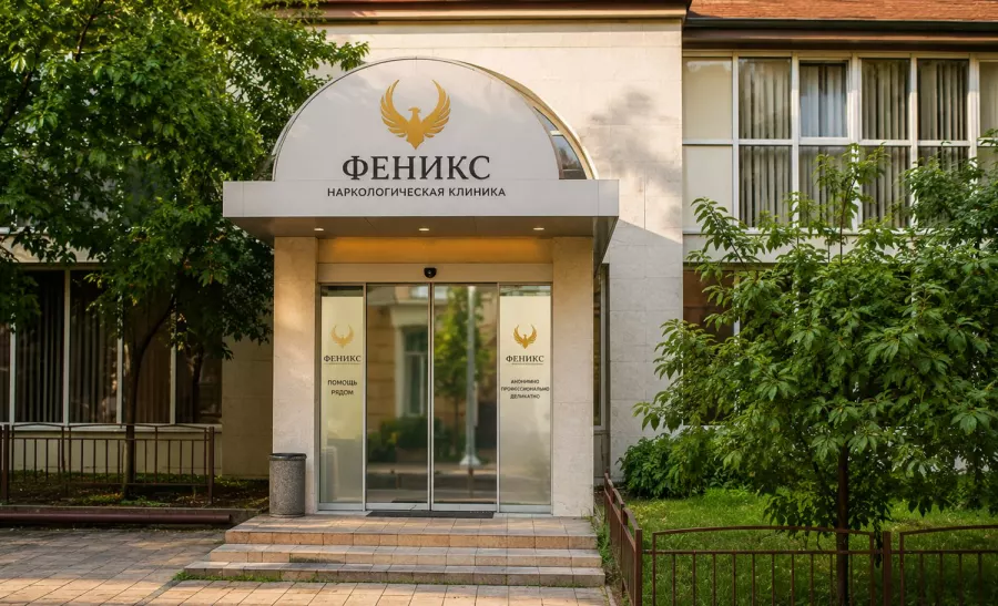 Вход в наркологическую клинику «Феникс» в Онеге